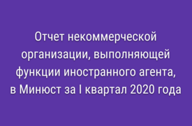 В Министерство юстиции Российской Федерации. Отчет 